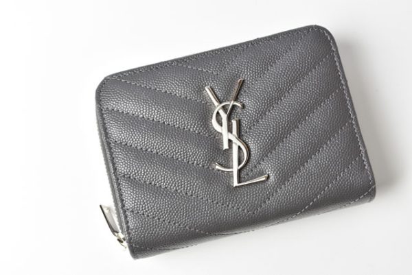 m2211 67 ysl 2 Saint Laurent Mini Wallet Saint Laurent Full Zip Asphalt Black