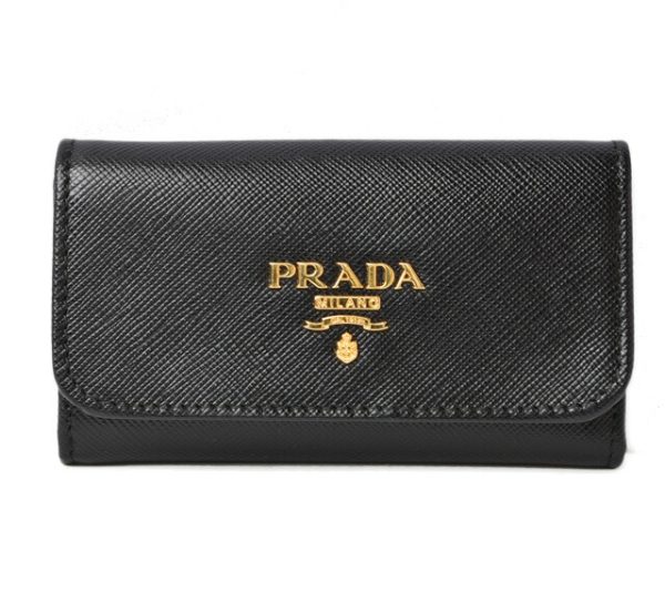 m2211 8 p 1 Prada Key Case 6 Row Saffiano Metal Black