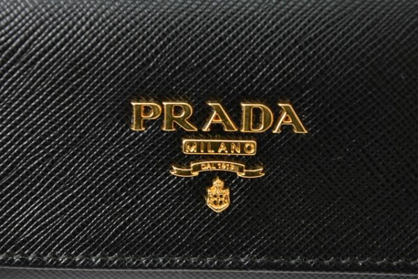 m2211 8 p 3 Prada Key Case 6 Row Saffiano Metal Black