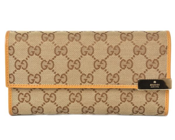 m2212 26 g 1 Gucci Wallet GG Long Camel