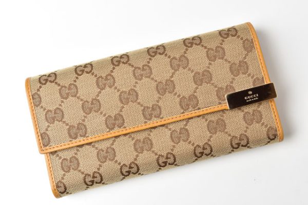 m2212 26 g 2 Gucci Long Wallet GG Beige Brown