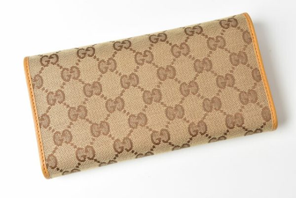 m2212 26 g 4 Gucci Long Wallet GG Beige Brown