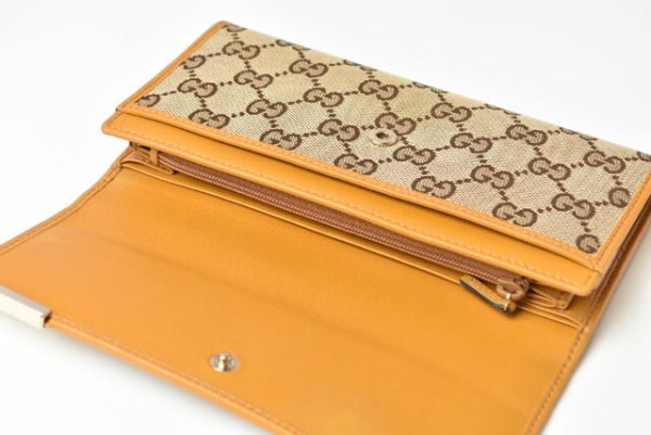 m2212 26 g 9 Gucci Long Wallet GG Beige Brown