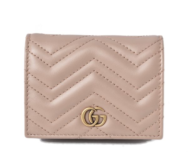 m221216 44 g 1 Gucci Wallet GG Marmont Pink Beige