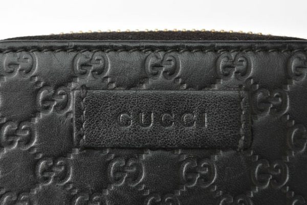 m221216 45 g 2 Gucci Coin Case Micro Guccisima Black