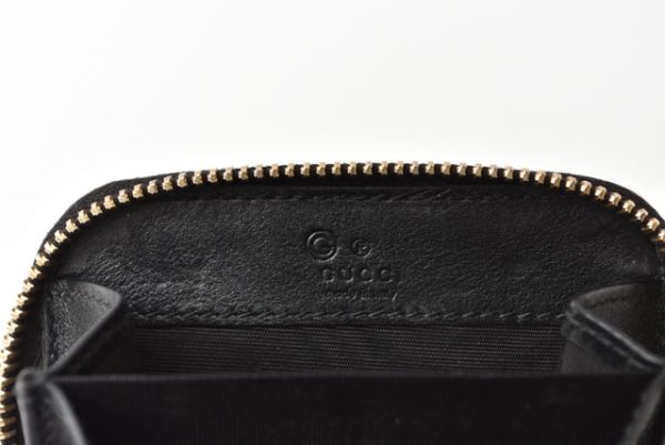 m221216 45 g 6 Gucci Coin Case Micro Guccisima Black