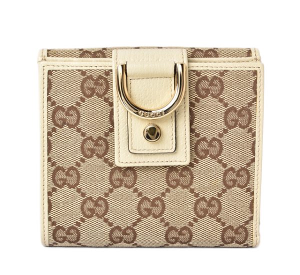 m221216 49 g 1 Gucci Folding Wallet GG Beige Off White