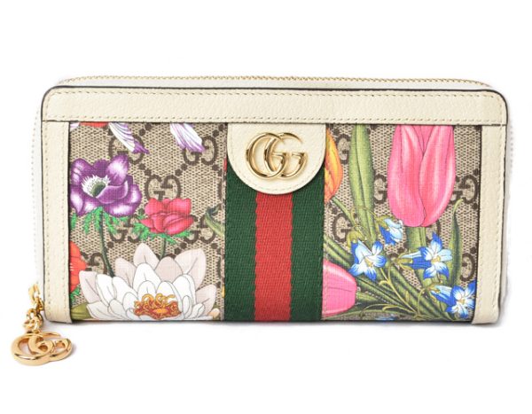 m221216 52 g 1 Gucci Long Wallet Ophidia White