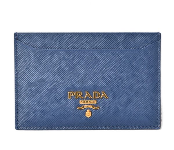 m221216 54 p 1 Prada Card Case Saffiano Blue