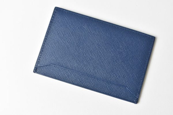 m221216 54 p 3 Prada Card Case Saffiano Blue