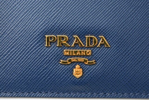 m221216 54 p 4 Prada Card Case Saffiano Blue