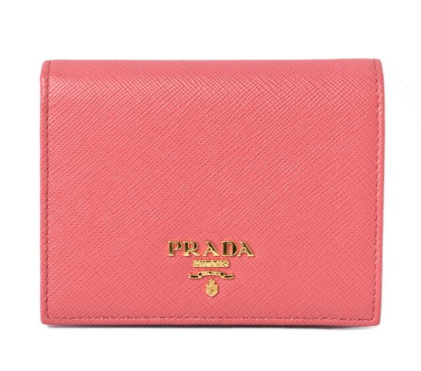 m221216 55 p 1 Prada Folding Wallet Saffiano Peonia