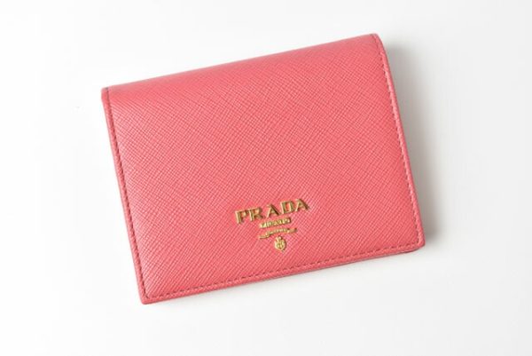 m221216 55 p 2 Prada Folding Wallet Saffiano Peonia