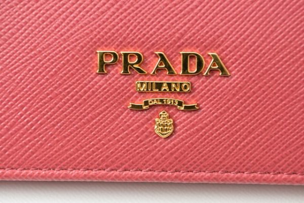 m221216 55 p 4 Prada Folding Wallet Saffiano Peonia