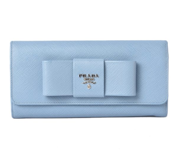 m221216 64 p 1 Prada Long Wallet Pass Case Saffiano Blue