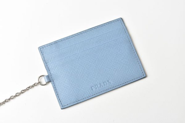 m221216 64 p 12 Prada Long Wallet Pass Case Saffiano Blue