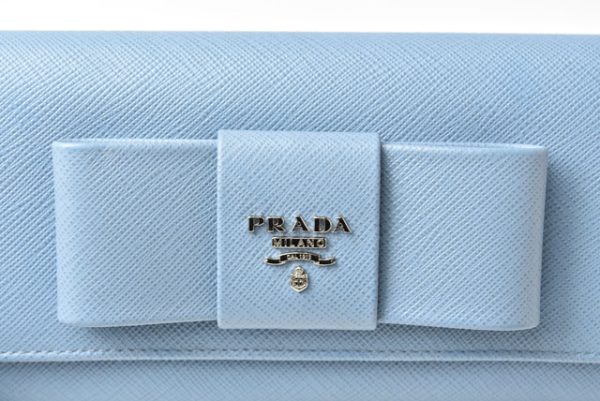 m221216 64 p 4 Prada Long Wallet Pass Case Saffiano Blue