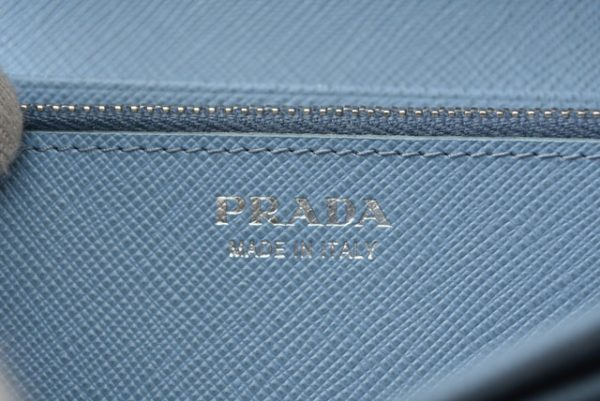 m221216 64 p 9 Prada Long Wallet Pass Case Saffiano Blue