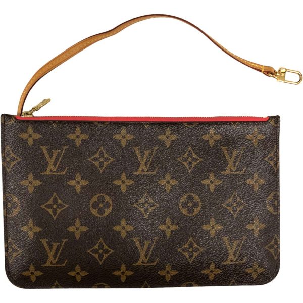 m23 1848 16 Louis Vuitton V Neverfull MM Tote Bag Monogram Brown Pink