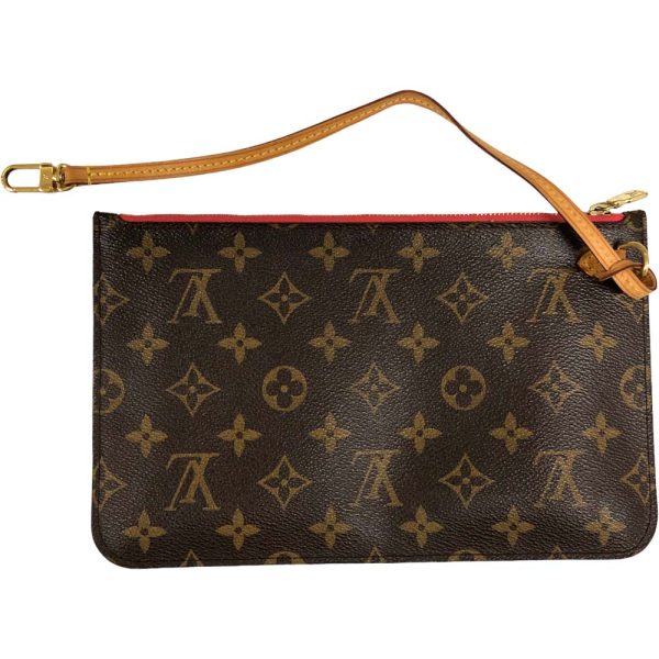 m23 1848 17 Louis Vuitton V Neverfull MM Tote Bag Monogram Brown Pink