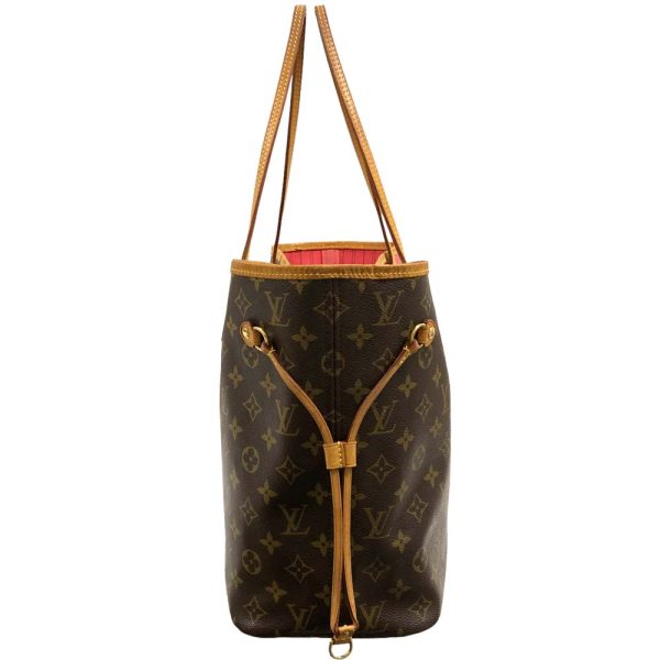 m23 1848 5 Louis Vuitton V Neverfull MM Tote Bag Monogram Brown Pink