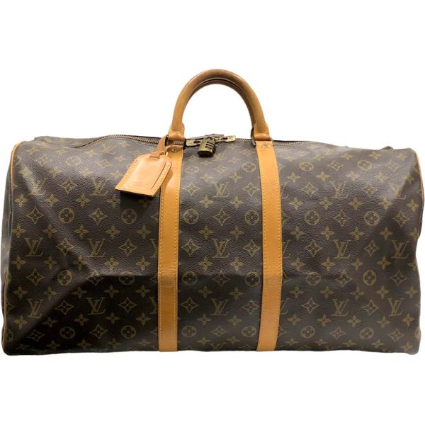 m23 2781 4 Louis Vuitton Keepall 55 Bag Monogram Brown