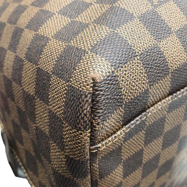 m23 3594 12 Louis Vuitton Weekender MM Bag Damier Ebene Brown