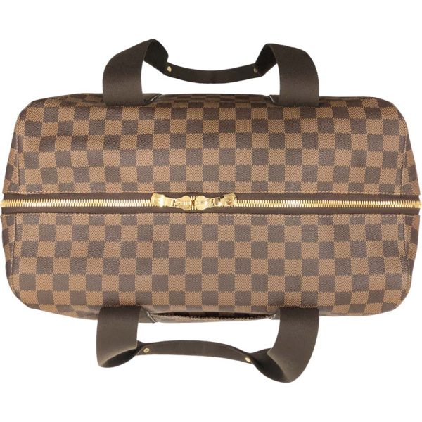 m23 3594 8 Louis Vuitton Weekender MM Bag Damier Ebene Brown