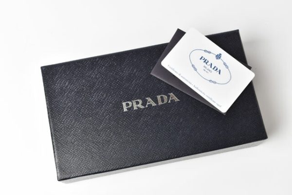 m2301 12 p 15 Prada Long Wallet Pass Case Saffiano Nero