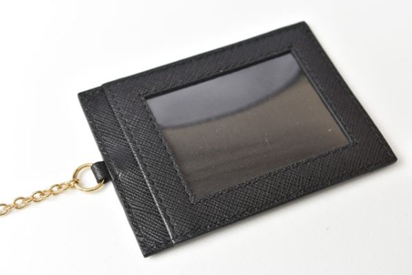 m2301 12 p 6 Prada Long Wallet Pass Case Saffiano Nero