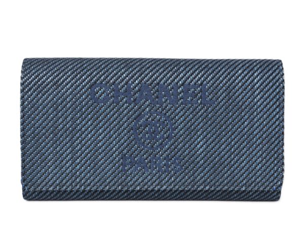 m2301 20 ch 1 CHANEL Long Wallet Deauville Denim