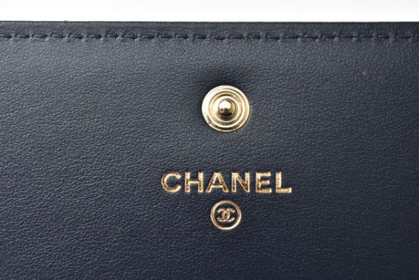 m2301 20 ch 5 CHANEL Long Wallet Deauville Denim