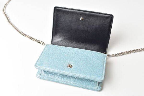 m2301 26 d 7 Dior Cannage Pouch Chain Patent Blue