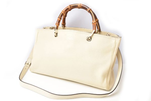 m2301 29 g 4 Gucci Handbag Bamboo Off White