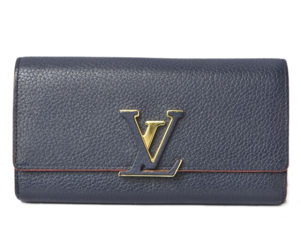 m2301 3 lv 1 Louis Vuitton Capucines Wallet Long Marine Rouge