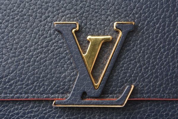 m2301 3 lv 4 Louis Vuitton Long Wallet Capucines Calf Marine Rouge Blue