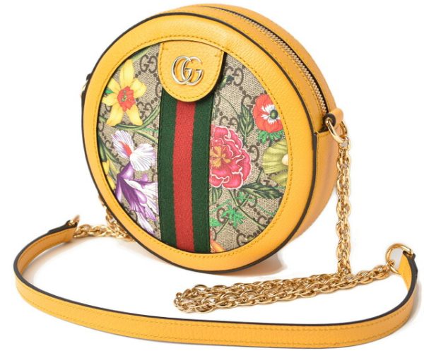 m2301 30 g 1 Gucci Chain Shoulder Bag Flora Yellow