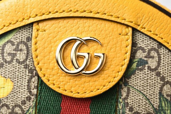 m2301 30 g 6 Gucci Chain Shoulder Bag Flora Yellow