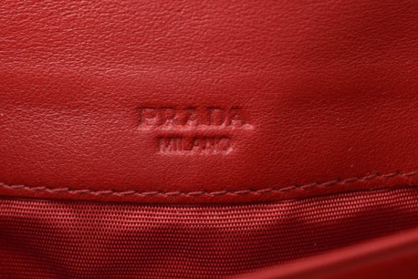 m2302 50 p 10 Prada Long Wallet Pass Case Nylon Quilting Fiocco Red