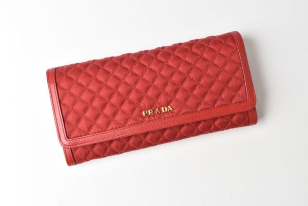 m2302 50 p 2 Prada Long Wallet Quilting Fiocco Red