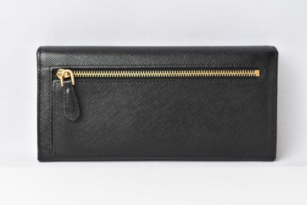 m2302 51 p 3 Prada Long Wallet Pass Case Saffiano Black