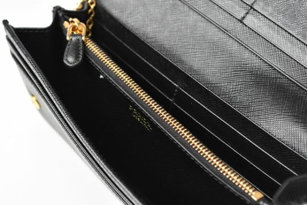 m2302 51 p 9 Prada Long Wallet Pass Case Saffiano Black