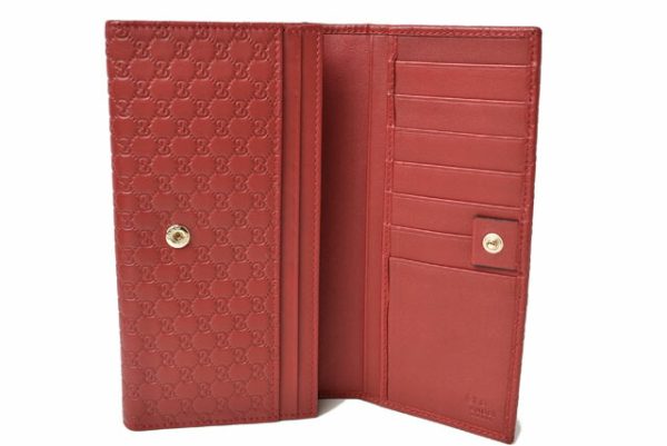 m2302 57 g 10 Gucci Long Wallet Micro Guccisima Rouge Red