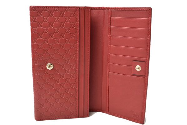 m2302 57 g 10 Gucci Wallet Micro Guccisima Rouge Red