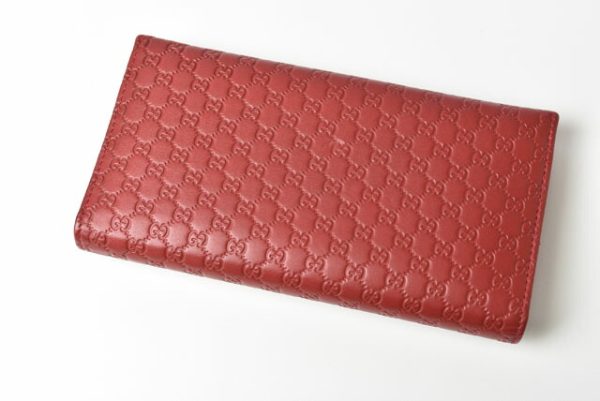 m2302 57 g 2 Gucci Long Wallet Micro Guccisima Rouge Red