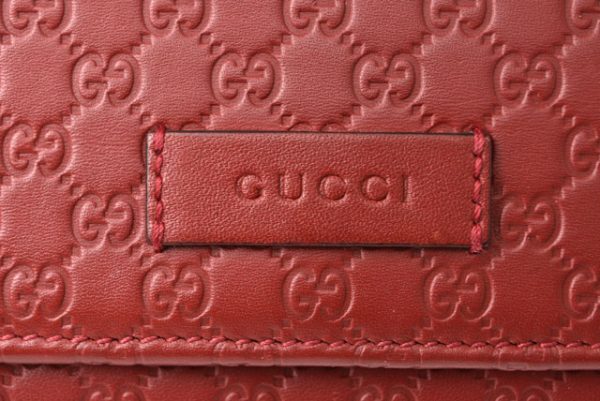 m2302 57 g 3 Gucci Long Wallet Micro Guccisima Rouge Red