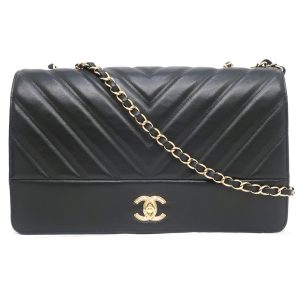 m2307 05 803297un Chanel Diana Matelasse Single Flap Leather Chain Shoulder Bag