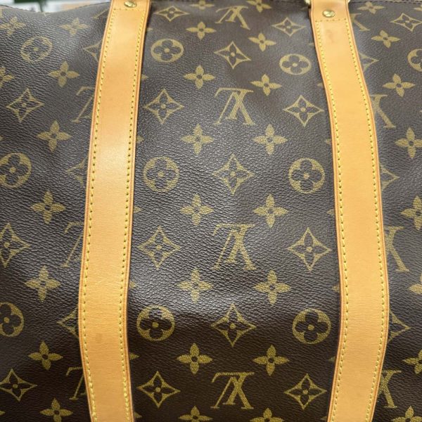 m24 1138 14 Louis Vuitton Keepall Bandouliere 55 Bag Monogram Brown