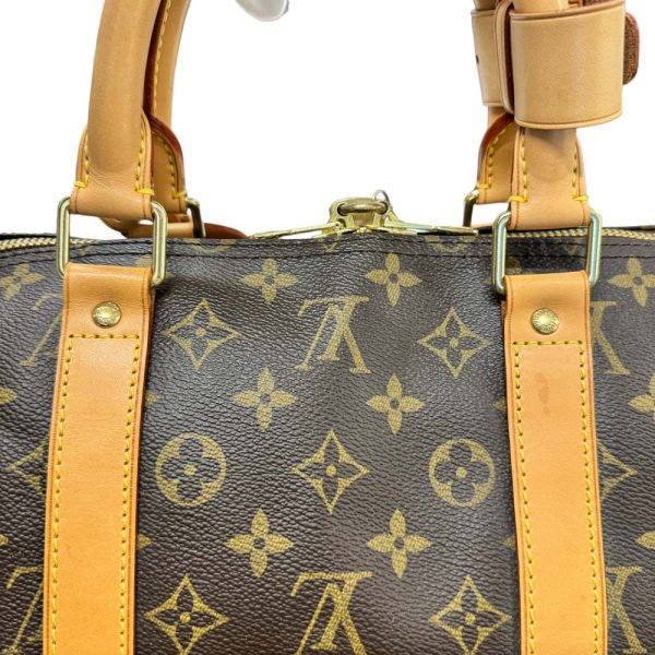 m24 1138 15 Louis Vuitton Keepall Bandouliere 55 Bag Monogram Brown