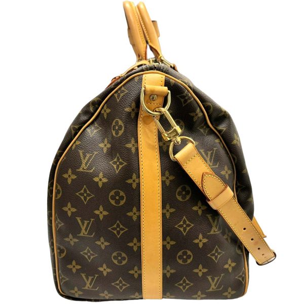 m24 1138 3 Louis Vuitton Keepall Bandouliere 55 Bag Monogram Brown